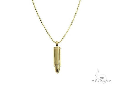 14K Gold Bullet Pendant Set 66353 - Image 1