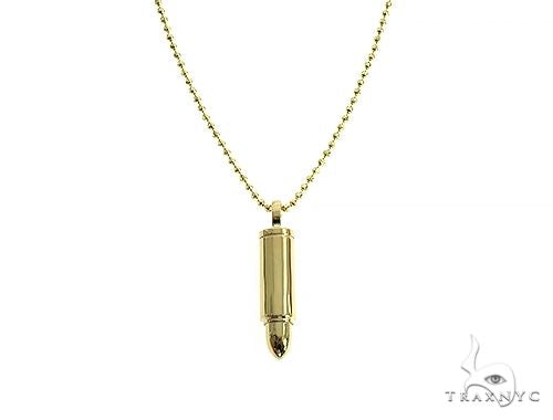 14K Gold Bullet Pendant Set 66353 - Image 1