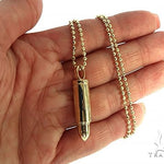 14K Gold Bullet Pendant Set 66353 - Image 4