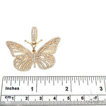 14K Gold Butterfly Diamond Pendant 66759 - Image 3