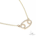 14K Gold Cancer Diamond Necklace 66717 - Image 2