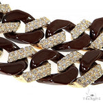 14K Gold Ceramic Diamond Miami Cuban n 68176 - Image 4