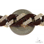 14K Gold Ceramic Diamond Miami Cuban n 68176 - Image 5