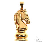 14K Gold Chess Knight Pendant 67547 - Image 1