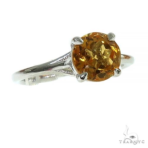14K Gold Citrin Solitaire Engagement Ring 66428 - Image 1