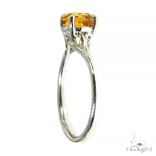14K Gold Citrin Solitaire Engagement Ring 66428 - Image 2