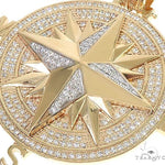 14K Gold Compass Diamond Pendant 66666 - Image 4
