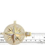 14K Gold Compass Diamond Pendant 66666 - Image 6