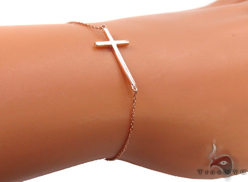 14K Gold Cross Crucifix Bracelet 34900 - Image 8