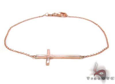 14K Gold Cross Crucifix Bracelet 34900 - Image 1