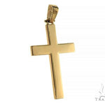 14K Gold Solid Cross Pendant 66193 - Image 2