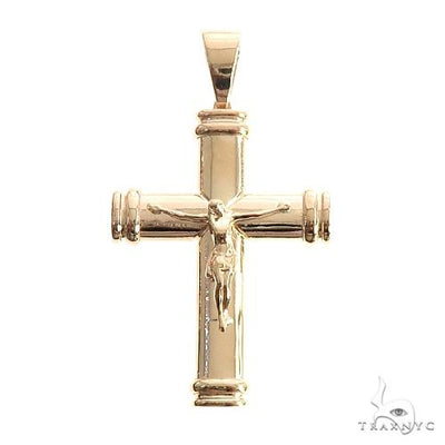14K Gold Crucifix Cross Pendant 66657 - Image 1