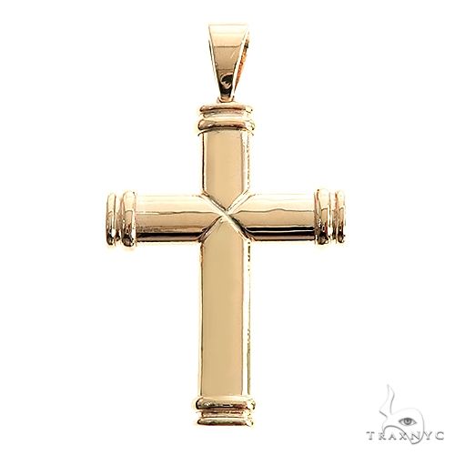 14K Gold Crucifix Cross Pendant 66657 - Image 3