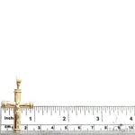 14K Gold Crucifix Cross Pendant 66657 - Image 5