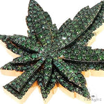 14K Gold Custom Made  Weed Pendant 66647 - Image 4