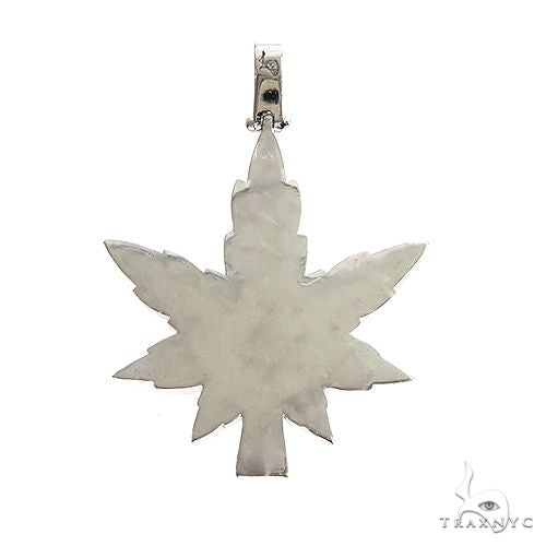 14K Gold Custom Made  Weed Pendant 66729 - Image 4