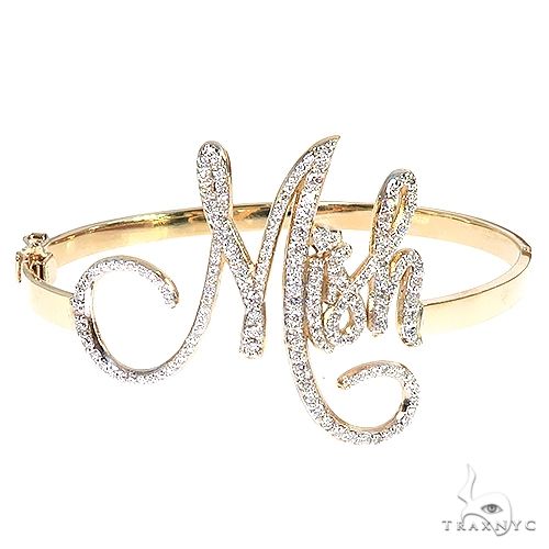 14K Gold Custom Made Bangle Bracelet 66590 - Image 1