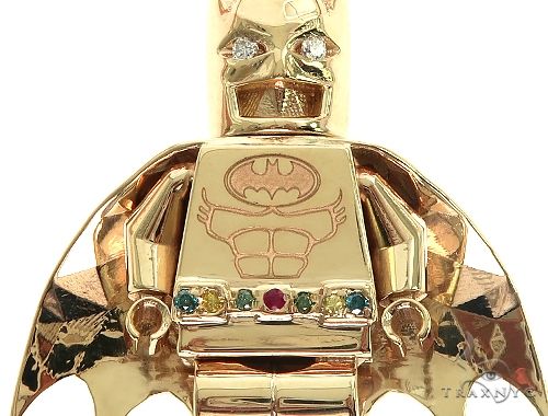 14K Gold Custom Made Batman Pendant 66344 - Image 4