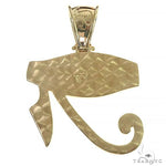 14K Gold Custom Made Diamond Eye Of Horus Pendant 66451 - Image 3
