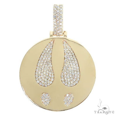 14K Gold Custom Made Diamond Round Pendant 66697 - Image 1