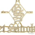 14K Gold Custom Made 'Get Smoked' Diamond Pendant 66477 - Image 4