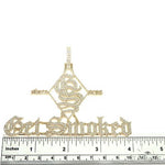 14K Gold Custom Made 'Get Smoked' Diamond Pendant 66477 - Image 8