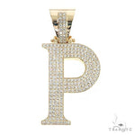 14K Gold Custom Made 'P' Pendant 66656 - Image 1