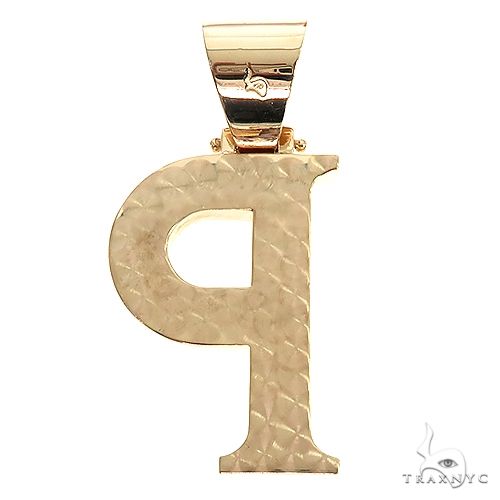 14K Gold Custom Made 'P' Pendant 66656 - Image 3
