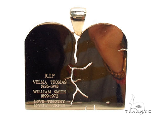 18K Gold Custom Decalogue Pendant 35496 - Image 4