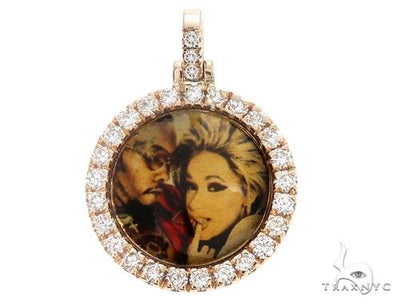 14K Gold Custom Photo Pendant 0.75 Inch 64758 - Image 1