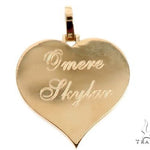 14K Gold Customizable Heart Photo Pendant 1 inch 64627 - Image 9