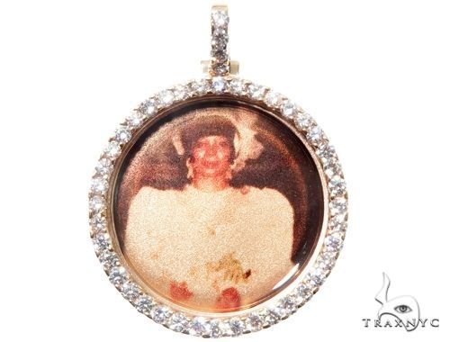 14K Gold Customizable Photo Pendant 1 inch  64624 - Image 7