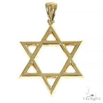 14K Gold David Star Diamond Pendant 66401 - Image 3