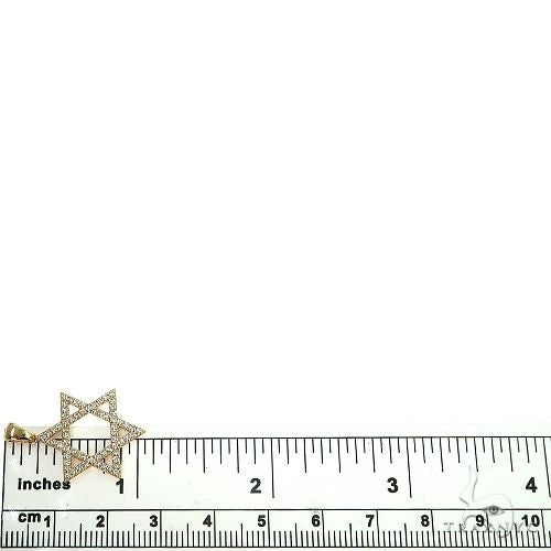 14K Gold David Star Diamond Pendant 66401 - Image 6