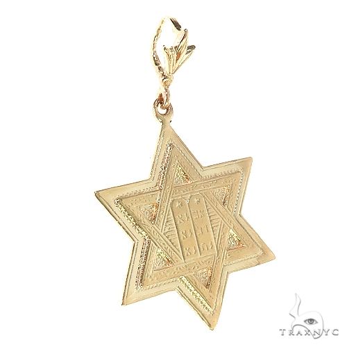 14K Gold David Star Pendant 67081 - Image 2