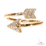 14K Gold Diamond Arrow Ring 67542 - Image 1