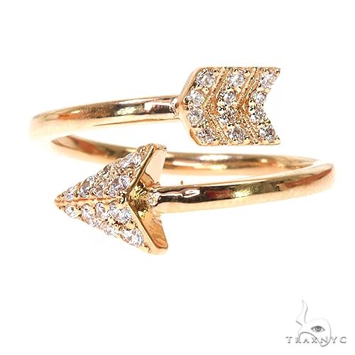 14K Gold Diamond Arrow Ring 67542 - Image 1