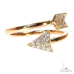 14K Gold Diamond Arrow Ring 67542 - Image 2