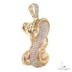 14K Gold Diamond Cobra Pendant 67271 - Image 2