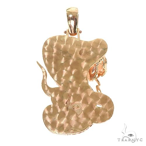 14K Gold Diamond Cobra Pendant 67271 - Image 4