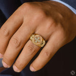 14K Gold Diamond Cross Ring 70835 - Image 5