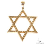 14K Gold Diamond David Star Pendant 67541 - Image 4