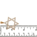 14K Gold Diamond David Star Pendant 67541 - Image 6