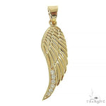 14K Gold Diamond Half Angel Wing 66449 - Image 1