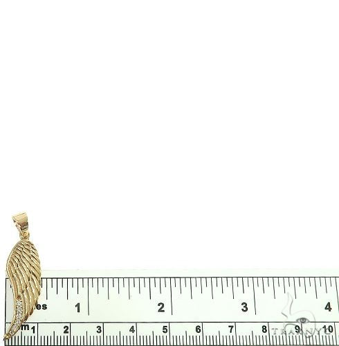 14K Gold Diamond Half Angel Wing 66449 - Image 4