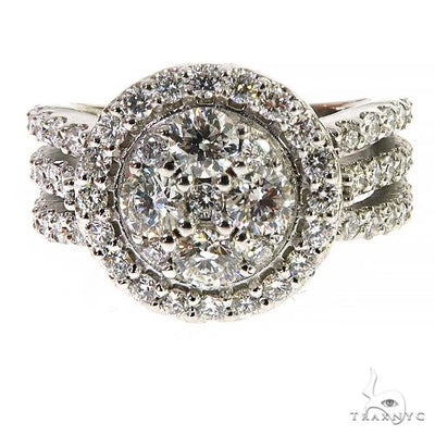 14K Gold Diamond Halo Engagement Ring 67993 - Image 1