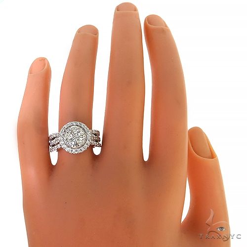 14K Gold Diamond Halo Engagement Ring 67993 - Image 6