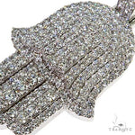 14K Gold Diamond Hamsa Pendant 67710 - Image 3