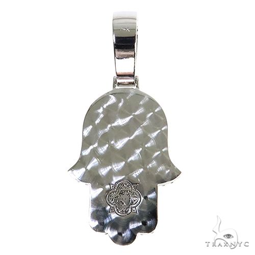 14K Gold Diamond Hamsa Pendant 67710 - Image 4