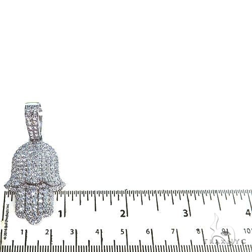 14K Gold Diamond Hamsa Pendant 67710 - Image 5